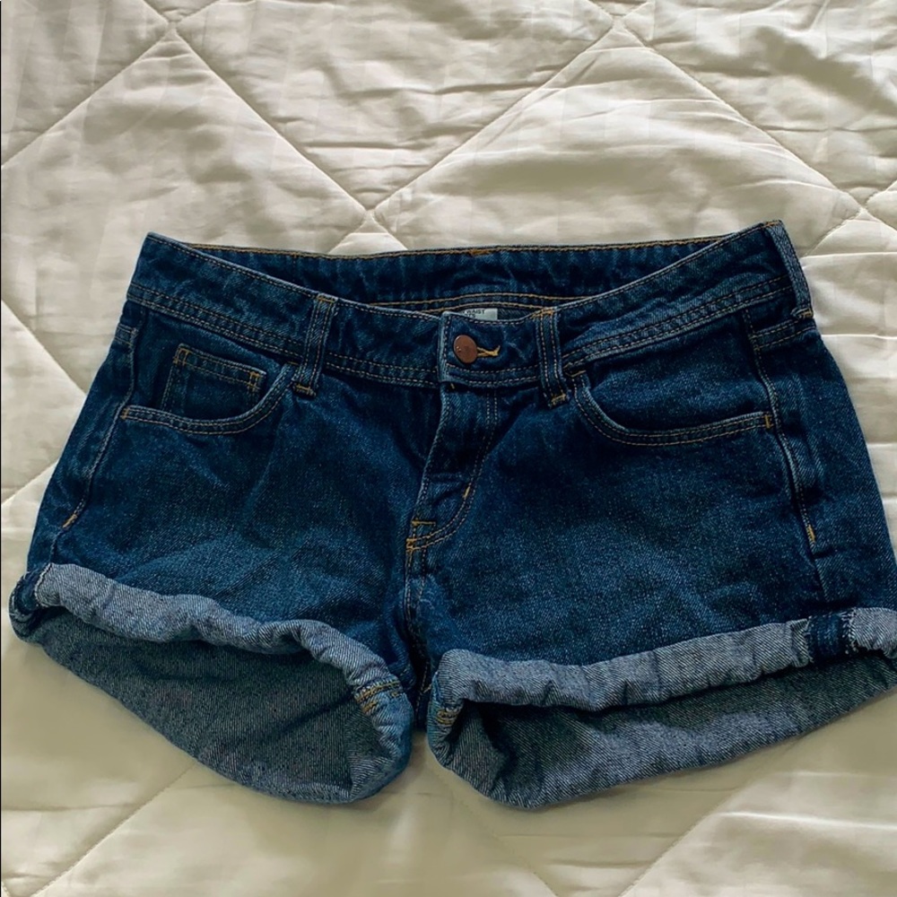 Denim low waist shorts